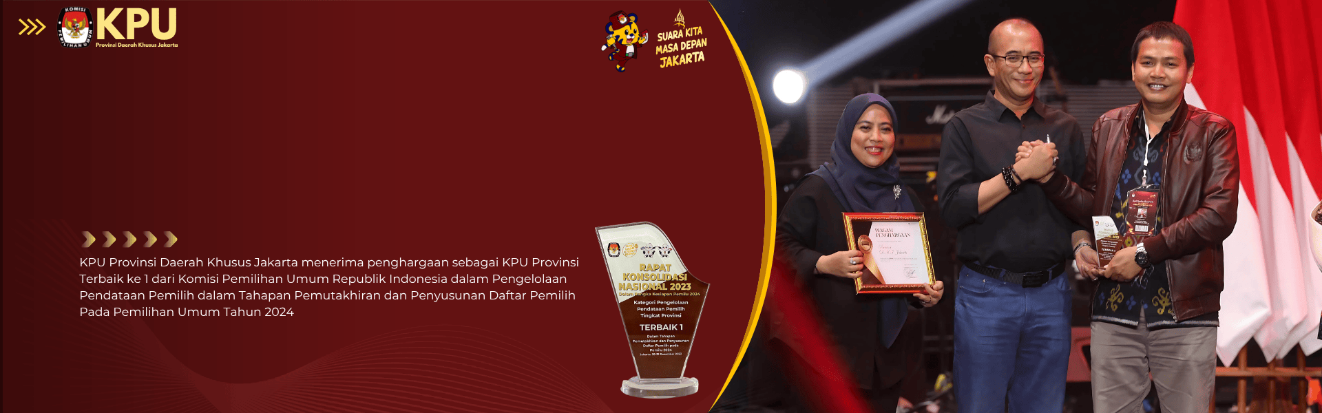 KPU Provinsi Daerah Khusus Jakarta Meraih Penghargaan dari KPU RI